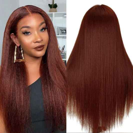 "Phaeton 28-30 Inch Kinky Straight Synthetic Wig - Afro-Inspired, Heat Resistant, Daily Wear - Premium Synthetic lace_wigs from shellos-house-of-fashion-and-beauty - Just £51.99! Shop now at Shello's House of Fashion and Beauty