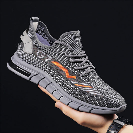 Flying Woven Sports Men's Shoes Summer Breathable Casual Shoes New Trend Mesh Coconut Shoes Men's Running Shoes - Premium  from eprolo - Just £67.78! Shop now at Shello's House of Fashion and Beauty
