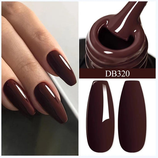 Mtssii Chocolate Brown Color Gel Nail Polish: Autumn Glamour for Christmas Nail Art - Shello's House of Fashion and Beauty