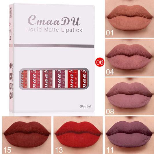 6 Boxes Of Matte Non-stick Cup Waterproof Lipstick Long Lasting Lip Gloss - Premium Lipstick Matte from Shello's House of Fashion and Beauty - Just £25.25! Shop now at Shello's House of Fashion and Beauty
