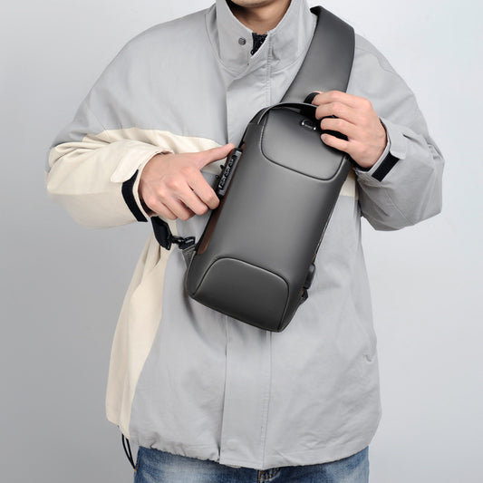 Men Biker Anti-theft Chest Bag - Premium Side Bags for Men from Shello's House of Fashion and Beauty - Just £23.85! Shop now at Shello's House of Fashion and Beauty