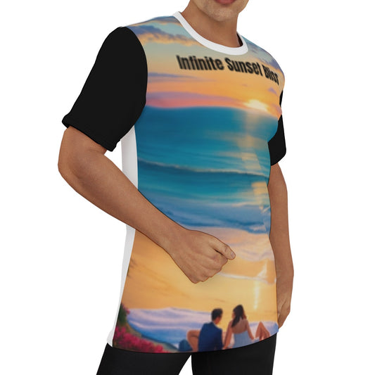 Shello's Infinite Sunset Bliss All-Over Print Men's O-Neck T-Shirt