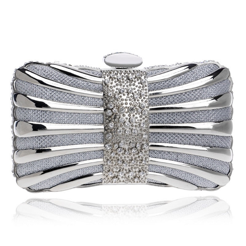 Elegance Redefined: SEKUSA Luxury Diamond Hollow-Out Evening Clutch