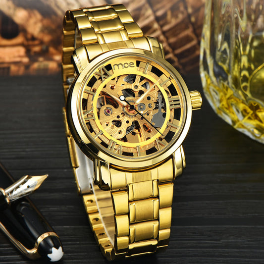 Golden Elegance: Foreign Trade Mechanical Watches for Men - Premium Men watches from Shello's House of Fashion and Beauty - Just £28.99! Shop now at Shello's House of Fashion and Beauty