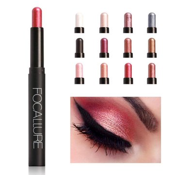 FOCALLURE 12 Colors Glitter Eye Shadow Pencil Highlighter Eyes Makeup Pen Cosmetic - Premium Eye Shadow from Banggood Dropship - Just £6.05! Shop now at Shello's House of Fashion and Beauty