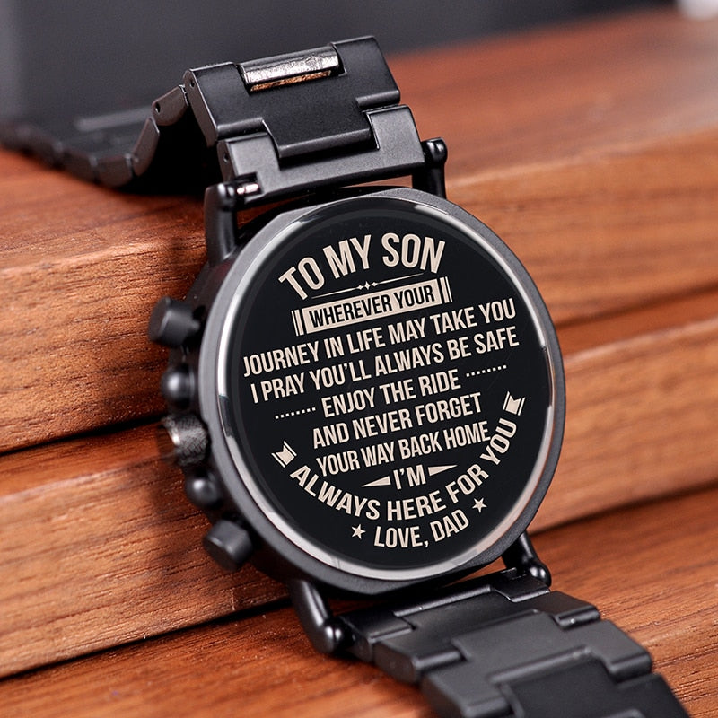 Personalized Engraved Wooden Watch - Timeless Gift for Him - Premium Men watches from Shello's House of Fashion and Beauty - Just £87.48! Shop now at Shello's House of Fashion and Beauty