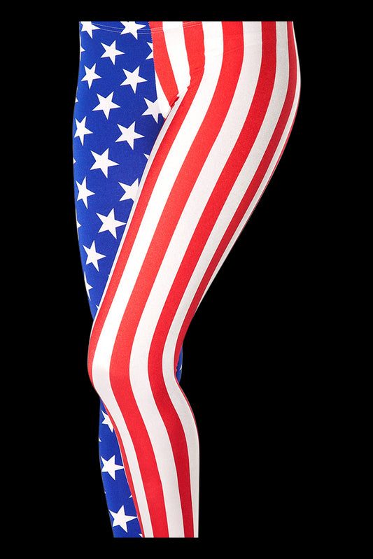 Plus Size Full Length Fitness American Flag Print Legging. - Premium Women Sports wear from Shello's House of Fashion and Beauty - Just £18.42! Shop now at Shello's House of Fashion and Beauty