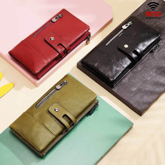 Fashion Ladies Leather Wallets - Elegant Clutches with Top Layer Cowhide - Premium Women Clutch Purse from Shello's House of Fashion and Beauty - Just £30.56! Shop now at Shello's House of Fashion and Beauty