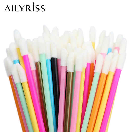 Ailyriss Disposable Lip Brush Set (50pcs): Essential Makeup Tools for Precision and Hygiene