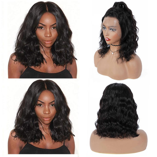 Effortless Elegance: Body Wave Brazilian Bob Wig Lace Front Human Hair Wig - Premium Human Hair - Lace Front from Shello's House of Fashion and Beauty - Just £102.99! Shop now at Shello's House of Fashion and Beauty