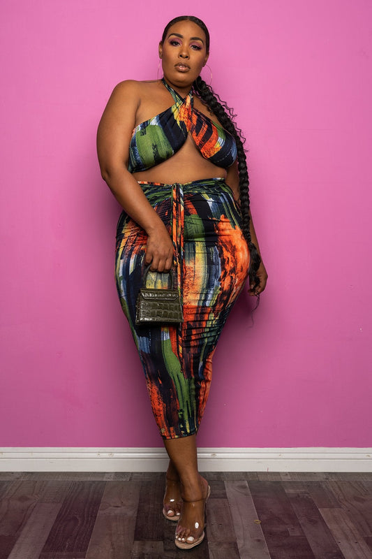 Sizzling Plus Size Nightclub Party Two-Piece Set - Embrace Your Curves in Style - Premium Women Plus Size from Shello's House of Fashion and Beauty - Just £26.38! Shop now at Shello's House of Fashion and Beauty