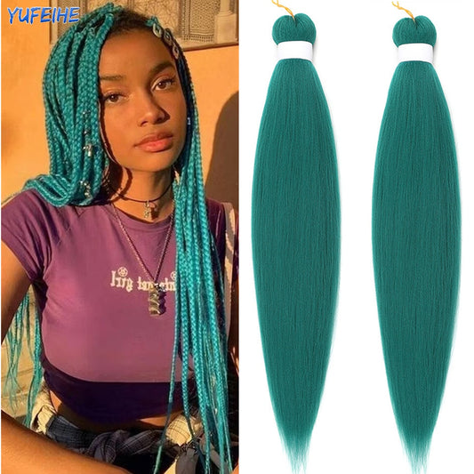 Pre-Stretched Colored Crochet Hair - Easy Braiding Synthetic Hairpiece - Shello's House of Fashion and Beauty