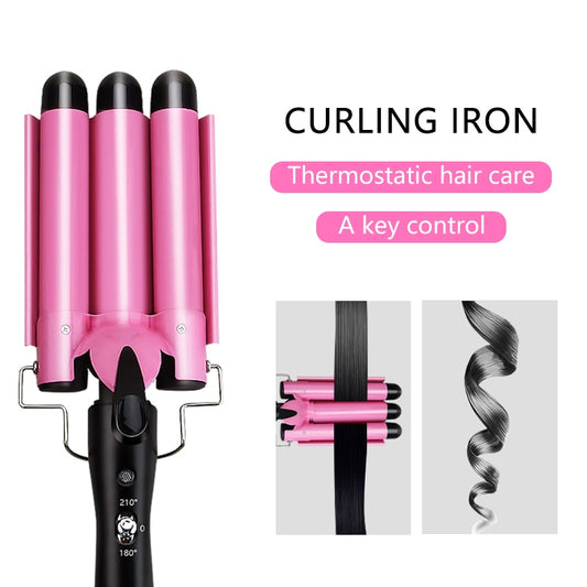 DING YOU YOU Triple Barrel Hair Curler: Professional Ceramic Styling Tool