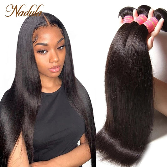 Nadula Straight Bundles Human Hair Weave - Peruvian Hair - Premium Human hair bundles from Shello's House of Fashion and Beauty - Just £73.99! Shop now at Shello's House of Fashion and Beauty