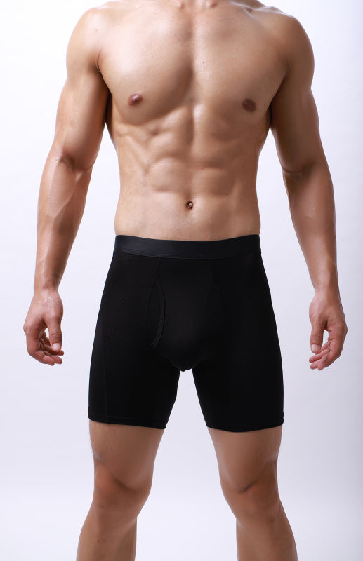 Everyday Ease: Men's Mid Waist Solid Boxer Briefs