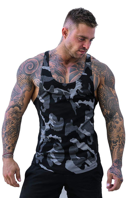 Men's Camouflage Print Breathable Quick Dry Sleeveless Tank Top - Premium Men vest from Shello's House of Fashion and Beauty - Just £18.50! Shop now at Shello's House of Fashion and Beauty