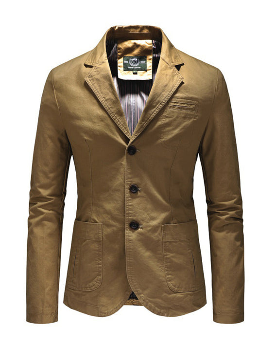 Men's Business Casual Slim Fit Collar Suit.