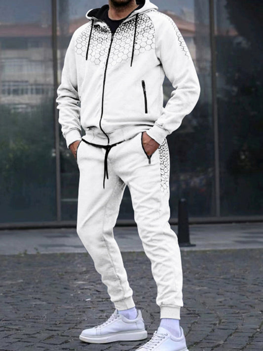 Men Hoodie and Tracksuit Two Piece Set
